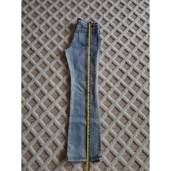 Vintage Y2K 90's Beaded Embroidered Wide Leg Jeans Size 9/10 Flaw - Picture 8 of 12